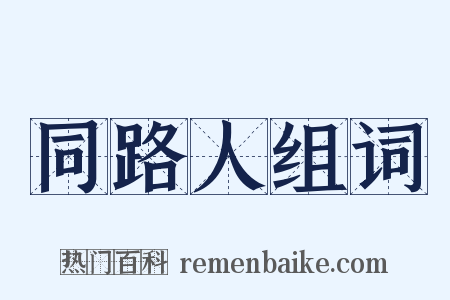 同路人组词是什么意思的图片